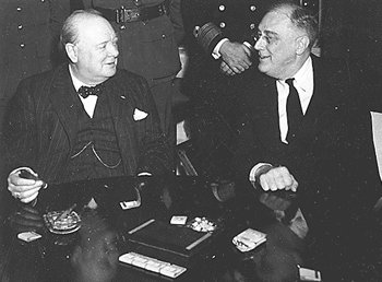 Prime Minister Winston Churchill and President Franklin Roosevelt