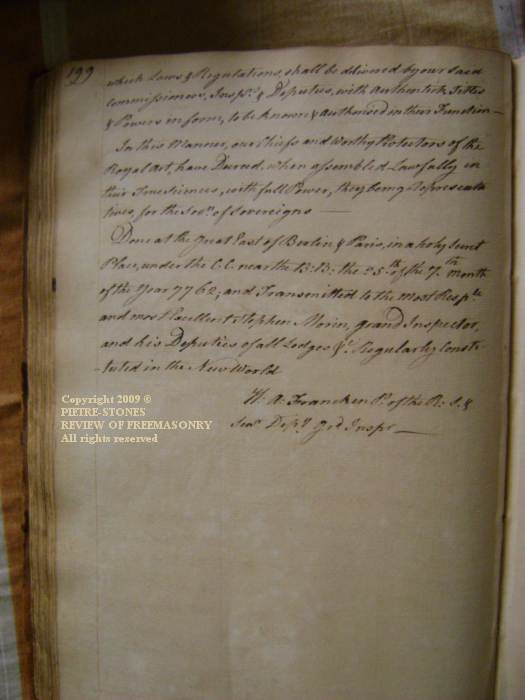 Statutes last page and Francken signature